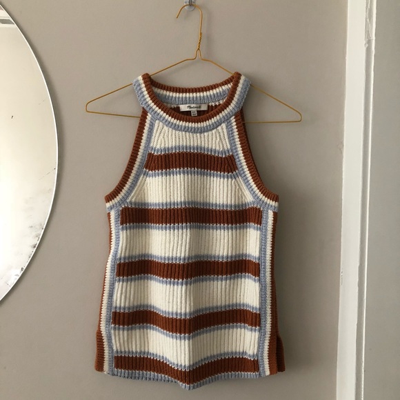 madewell | striped valley sweater tank - Picture 2 of 4